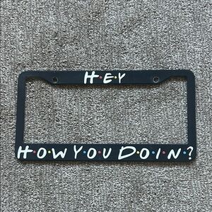 FRIENDS License Plate Cover (Joey’s classic line)
